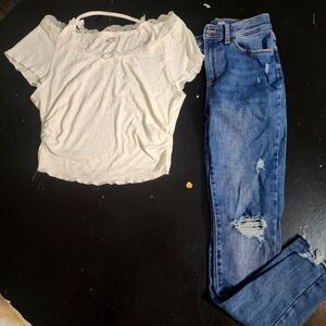Shein top, Old Navy jeans